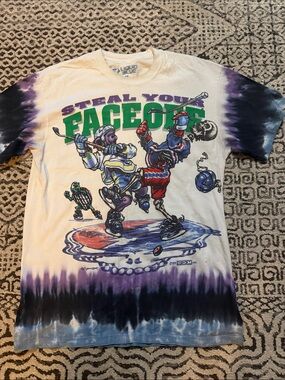 Liquid Blue Purple & Blue Tie-Dye Hockey Graphic Tee